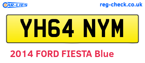 YH64NYM are the vehicle registration plates.
