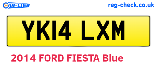 YK14LXM are the vehicle registration plates.