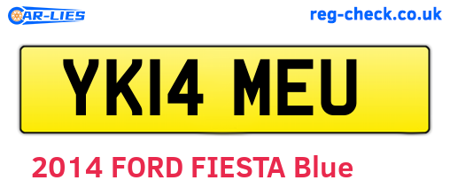 YK14MEU are the vehicle registration plates.