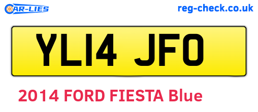 YL14JFO are the vehicle registration plates.