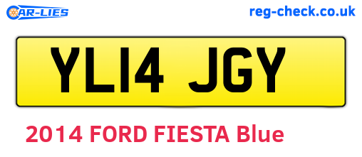 YL14JGY are the vehicle registration plates.