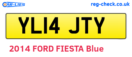 YL14JTY are the vehicle registration plates.
