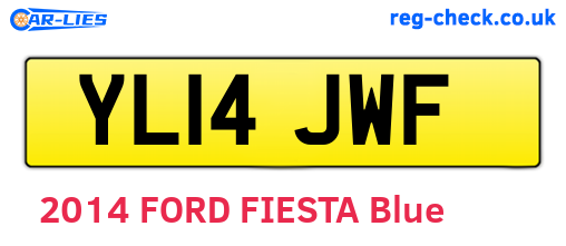 YL14JWF are the vehicle registration plates.