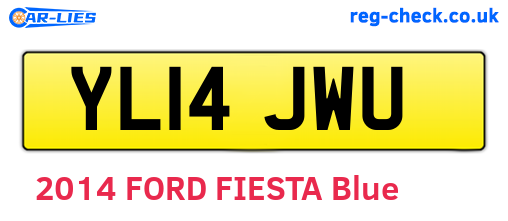 YL14JWU are the vehicle registration plates.