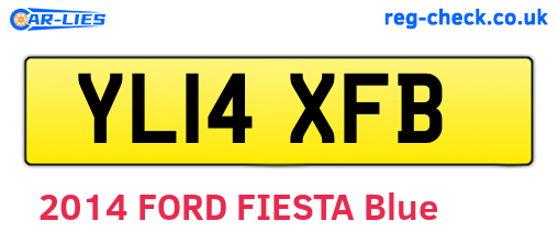 YL14XFB are the vehicle registration plates.