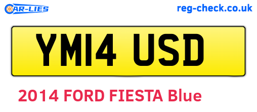 YM14USD are the vehicle registration plates.