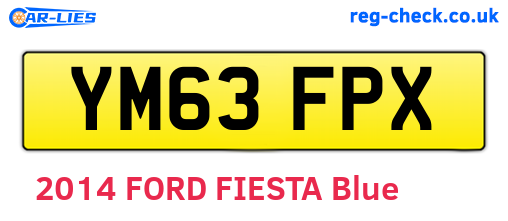YM63FPX are the vehicle registration plates.