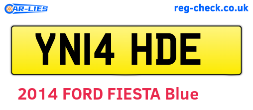 YN14HDE are the vehicle registration plates.