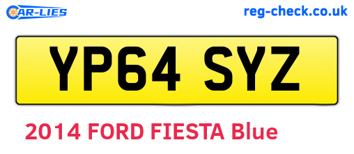 YP64SYZ are the vehicle registration plates.