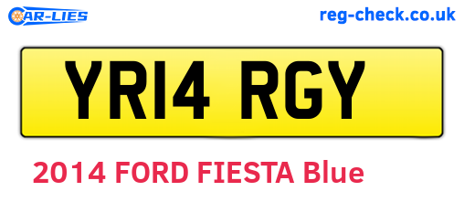 YR14RGY are the vehicle registration plates.