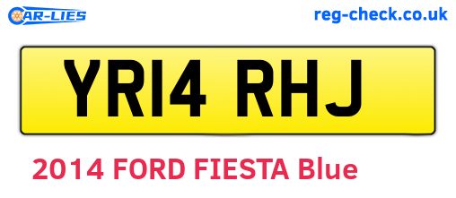 YR14RHJ are the vehicle registration plates.