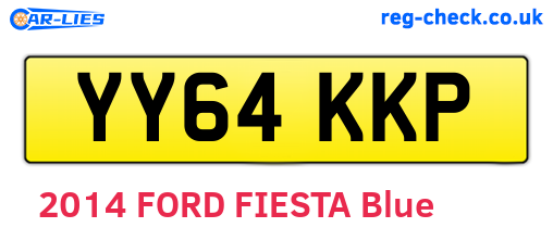 YY64KKP are the vehicle registration plates.