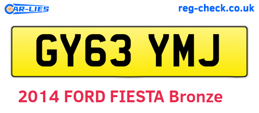 GY63YMJ are the vehicle registration plates.