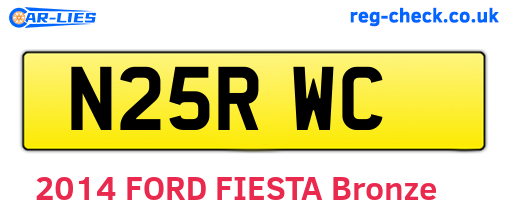 N25RWC are the vehicle registration plates.