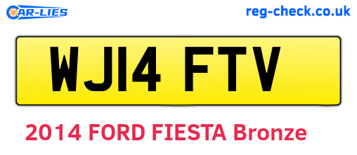 WJ14FTV are the vehicle registration plates.