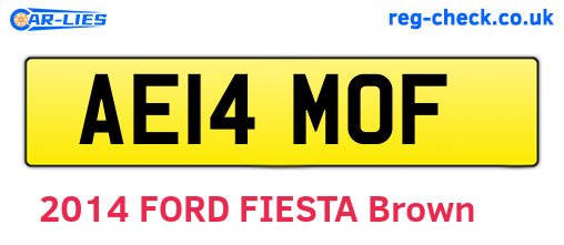 AE14MOF are the vehicle registration plates.