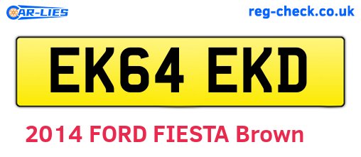 EK64EKD are the vehicle registration plates.