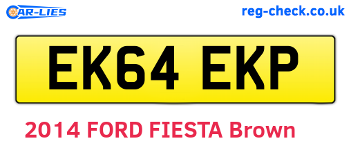 EK64EKP are the vehicle registration plates.
