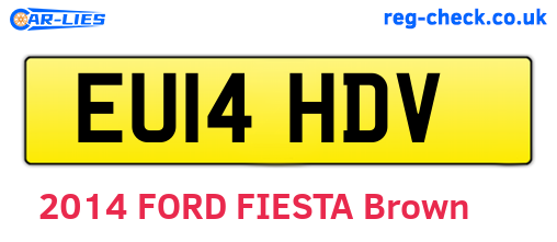 EU14HDV are the vehicle registration plates.