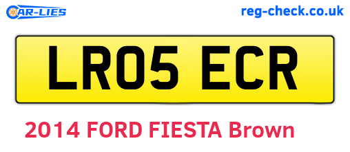 LR05ECR are the vehicle registration plates.