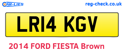 LR14KGV are the vehicle registration plates.