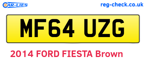 MF64UZG are the vehicle registration plates.