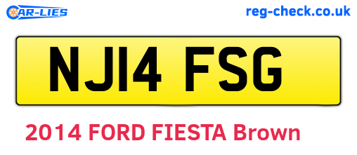 NJ14FSG are the vehicle registration plates.