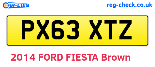 PX63XTZ are the vehicle registration plates.