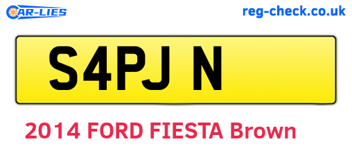 S4PJN are the vehicle registration plates.