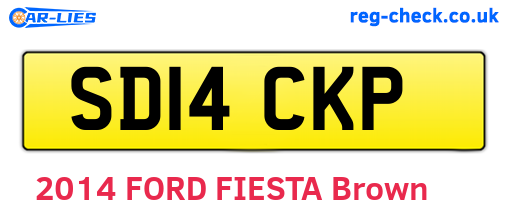 SD14CKP are the vehicle registration plates.