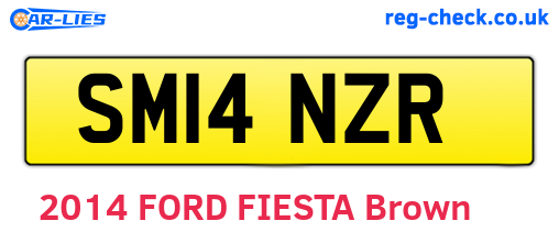 SM14NZR are the vehicle registration plates.