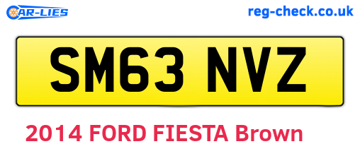 SM63NVZ are the vehicle registration plates.