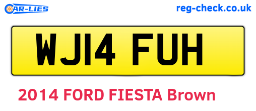 WJ14FUH are the vehicle registration plates.