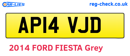 AP14VJD are the vehicle registration plates.
