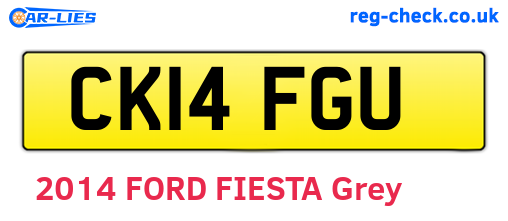 CK14FGU are the vehicle registration plates.