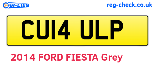 CU14ULP are the vehicle registration plates.