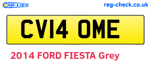 CV14OME are the vehicle registration plates.