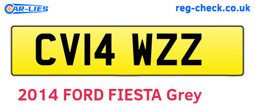 CV14WZZ are the vehicle registration plates.