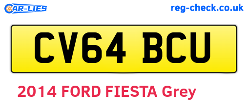 CV64BCU are the vehicle registration plates.