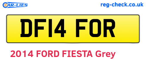 DF14FOR are the vehicle registration plates.