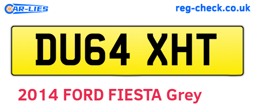 DU64XHT are the vehicle registration plates.