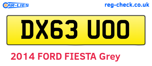 DX63UOO are the vehicle registration plates.