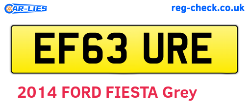 EF63URE are the vehicle registration plates.