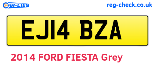 EJ14BZA are the vehicle registration plates.