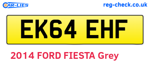 EK64EHF are the vehicle registration plates.