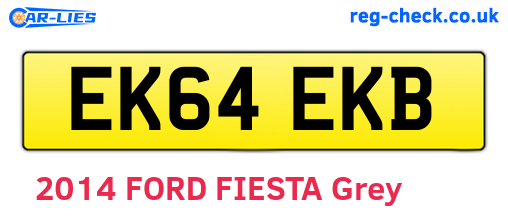 EK64EKB are the vehicle registration plates.