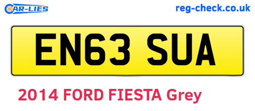 EN63SUA are the vehicle registration plates.
