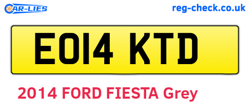 EO14KTD are the vehicle registration plates.