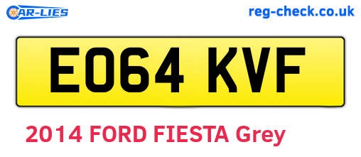 EO64KVF are the vehicle registration plates.