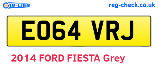 EO64VRJ are the vehicle registration plates.